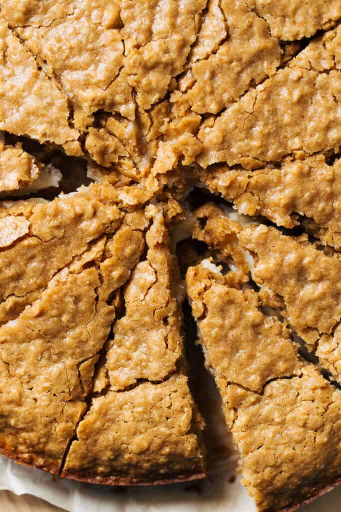 close up of oatmeal cream pie texture