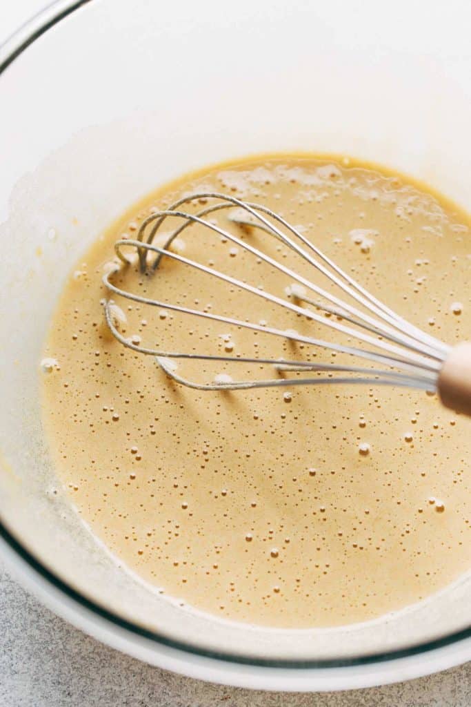 eggs and sugar whisked together