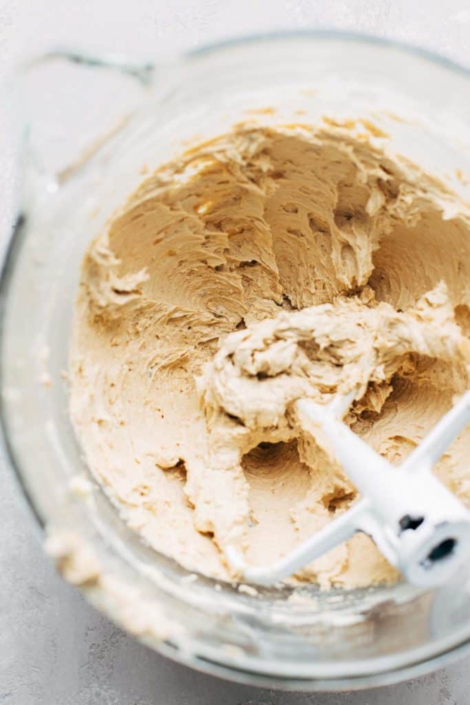 whipped sugar and butter in a bowl