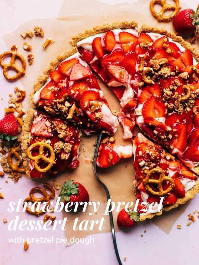 Strawberry Pretzel Dessert Tart - Butternut Bakery