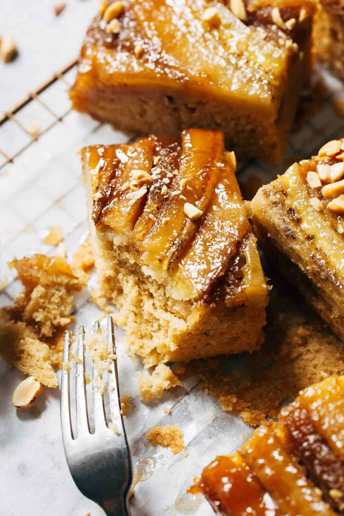 Peanut Butter Banana Upside Down Cake Butternut Bakery