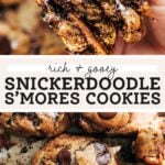 snickerdoodle smores cookies pinterest graphic