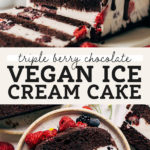 vegan ice cream cake pinterest graphic
