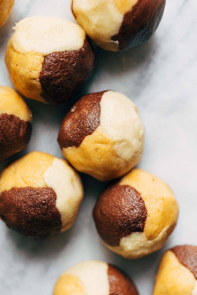 neapolitan cookie dough balls