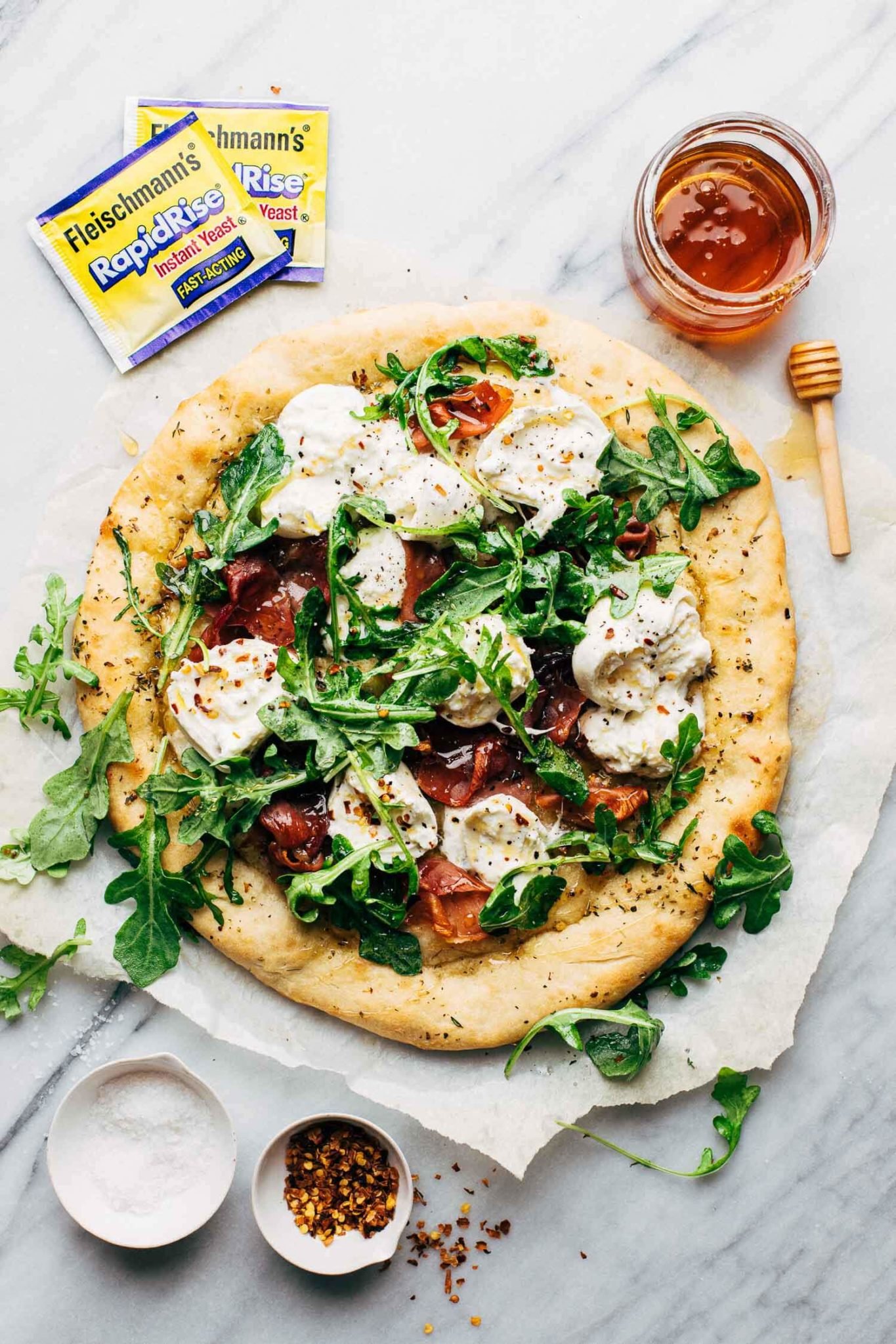 Prosciutto and Honey Burrata Pizza Butternut Bakery
