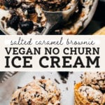 vegan no churn ice cream pinterest graphic