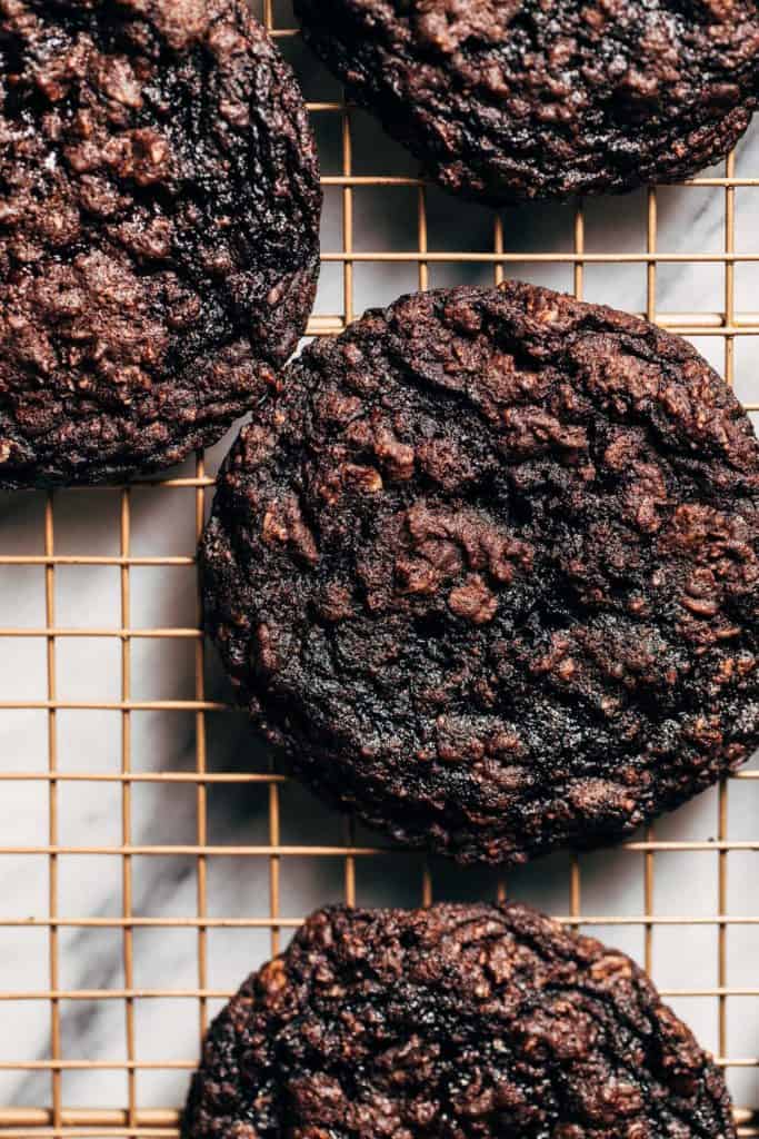 a baked bourbon chocolate oat cookie
