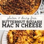 butternut squash mac and cheese pinterest graphic