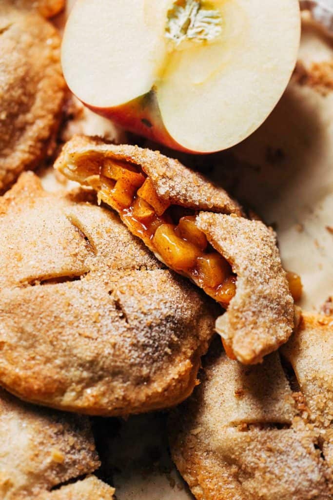 the inside of an apple hand pie