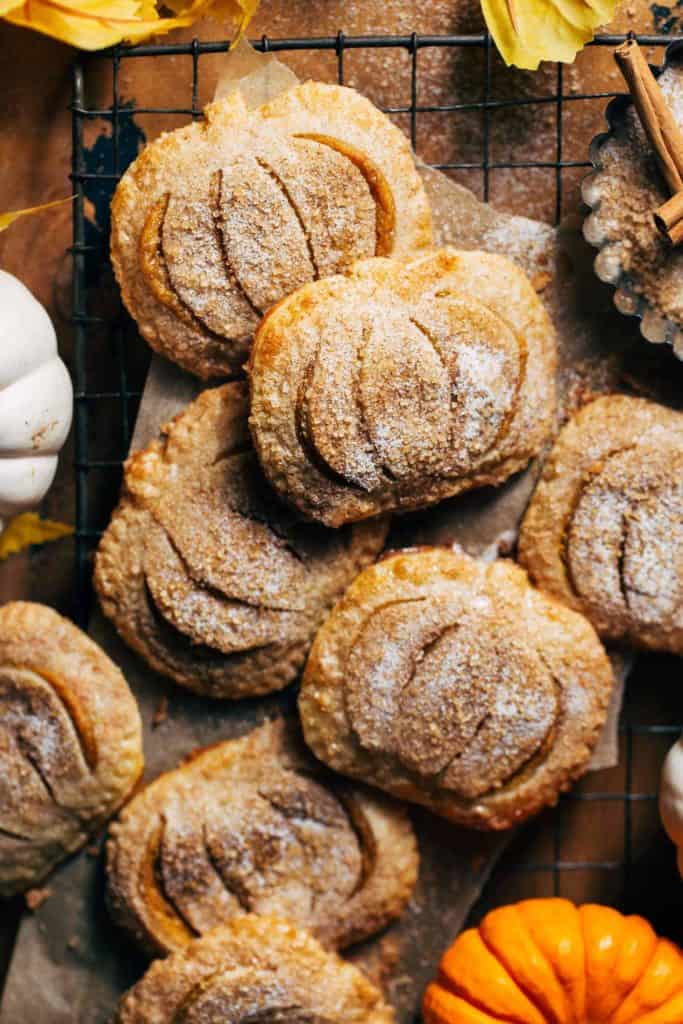 mini pumpkin hand pies shaped like pumpkins