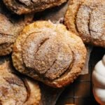 close up on a mini pumpkin pie