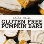 gluten free pumpkin bars pinterest graphic