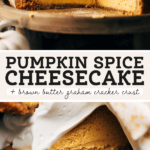 pumpkin cheesecake pinterest graphic