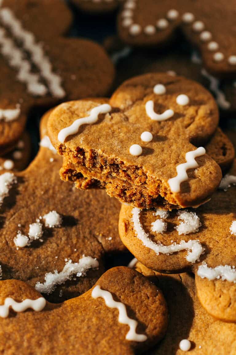 inside of a chewy gingerbread cookie