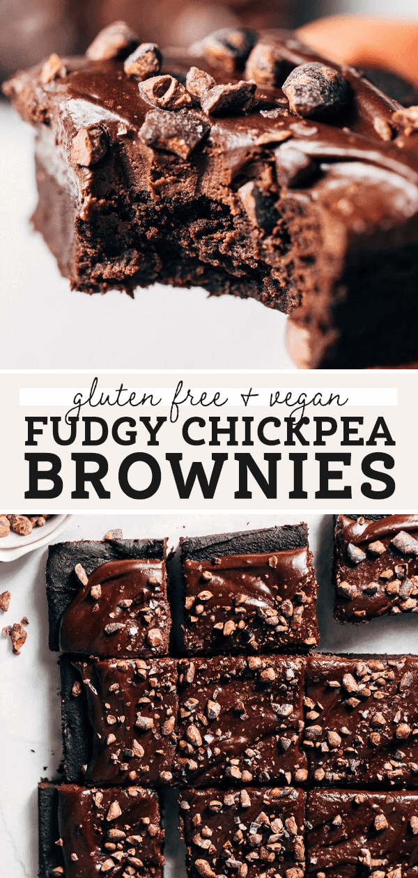 Fudgy Chickpea Brownies (Gluten Free + Vegan) - Butternut Bakery