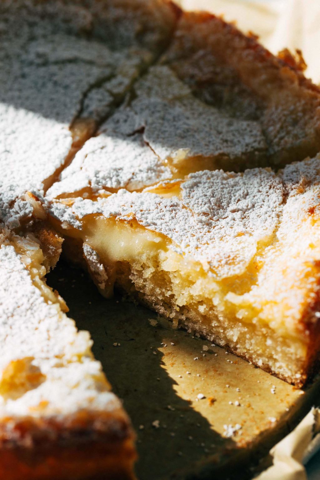 Gooey Lemon Butter Cake (lemon bars + lemon cake combined!)