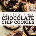 brown butter miso chocolate chip cookies pinterest graphic