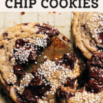brown butter miso chocolate chip cookies pinterest graphic