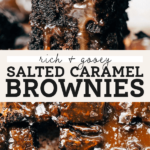 salted caramel brownies pinterest graphic