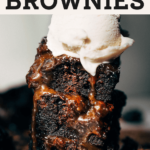 salted caramel brownies pinterest graphic