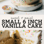 small vanilla cake pinterest graphic