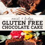 gluten free chocolate cake pinterest graphic