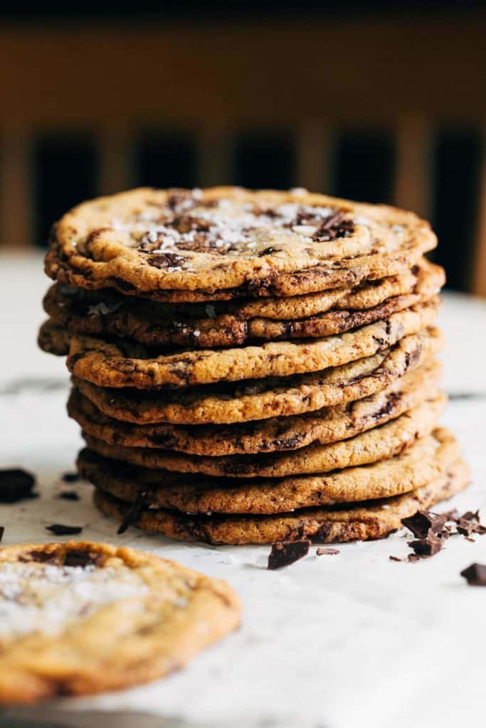 Thin Crispy Chocolate Chip Cookies - Baker by Nature