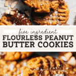 flourless peanut butter cookies pinterest graphic