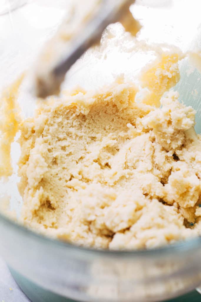 butter mixed in to dry ingredients