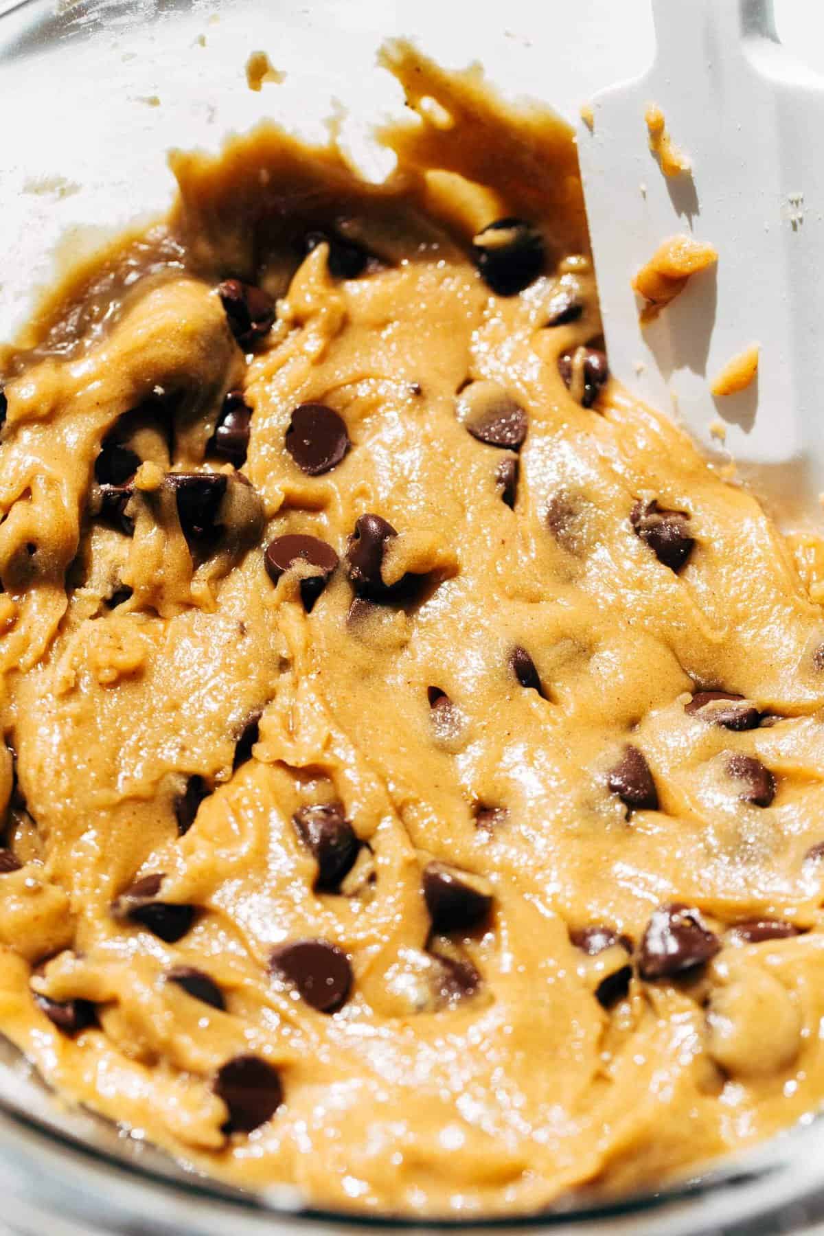 a bowl of cookie dough