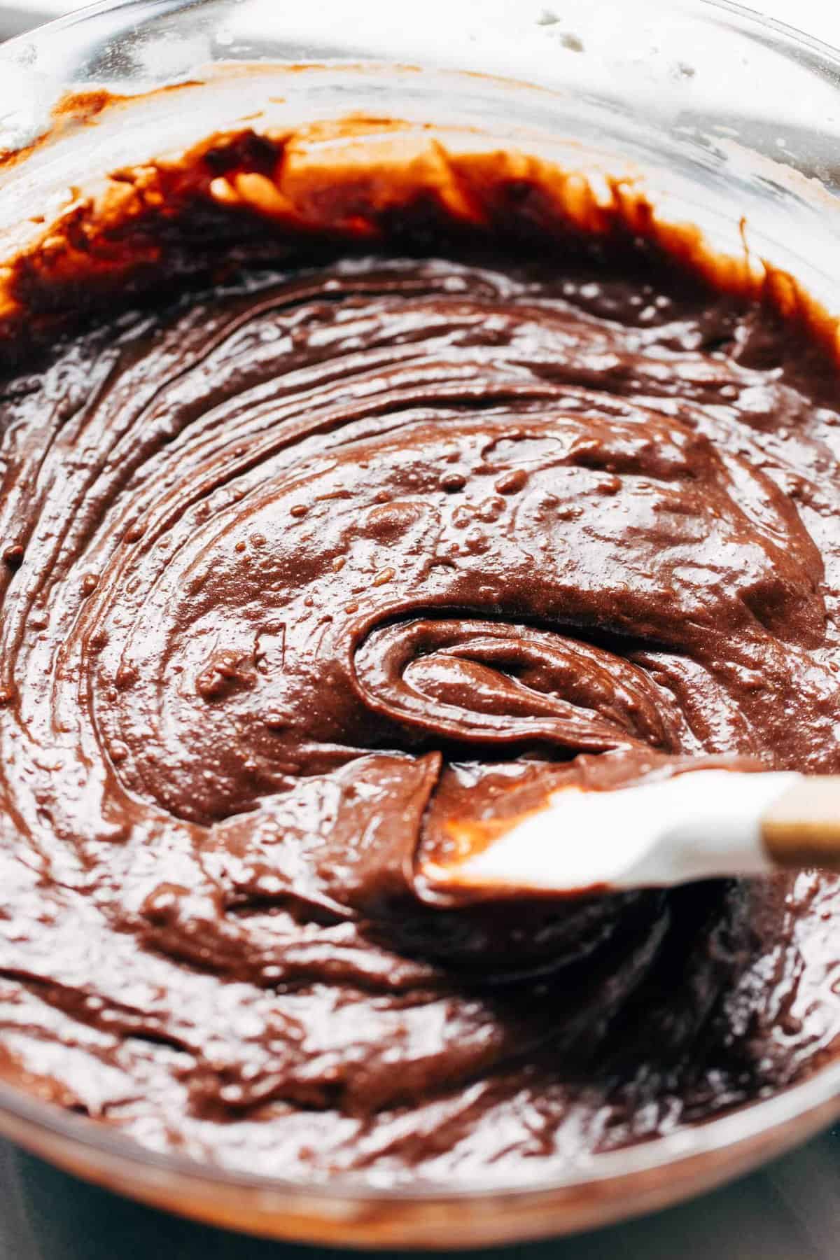 brownie batter in a bowl