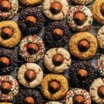 blossom cookies on a cooling rack