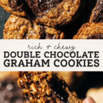 double chocolate graham cracker cookies pinterest