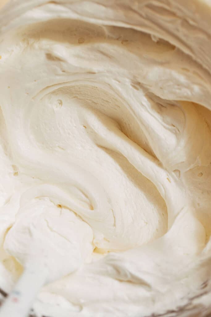 a bowl of vanilla buttercream