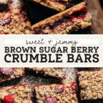 berry crumble bars pinterest