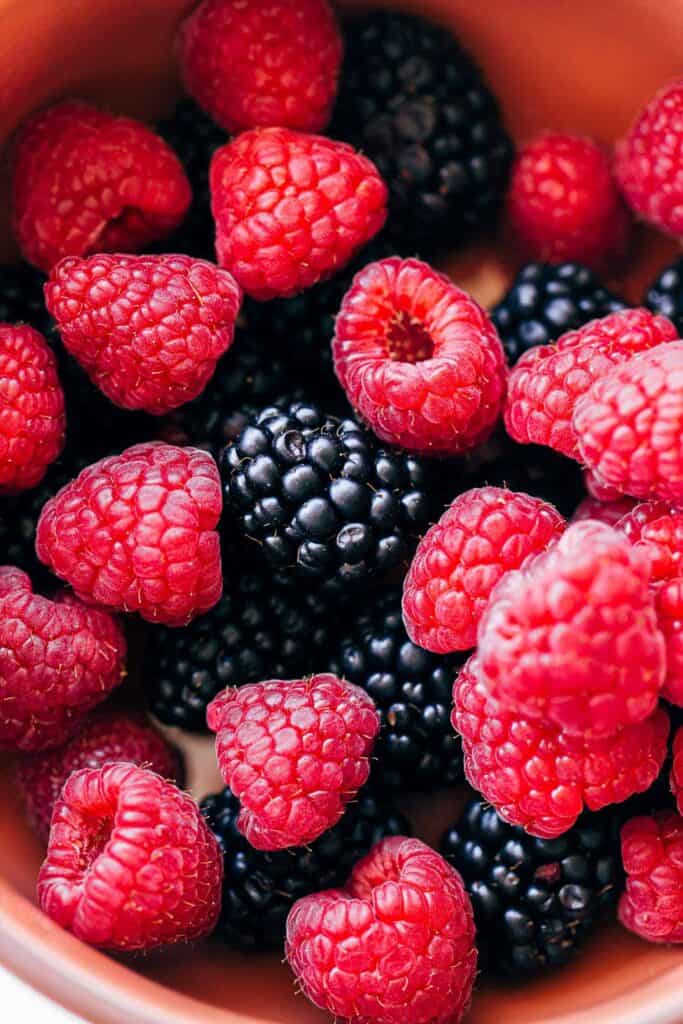 a bowl of fresh berries