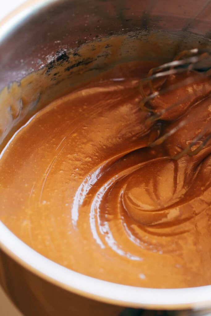 homemade salted caramel in a saucepan