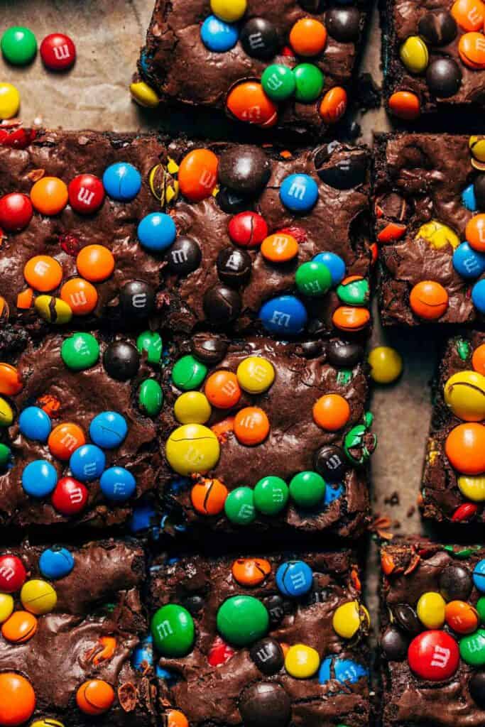 m&m fudge brownies, perfect fudge brownies