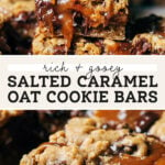 caramel oat cookie bars pinterest