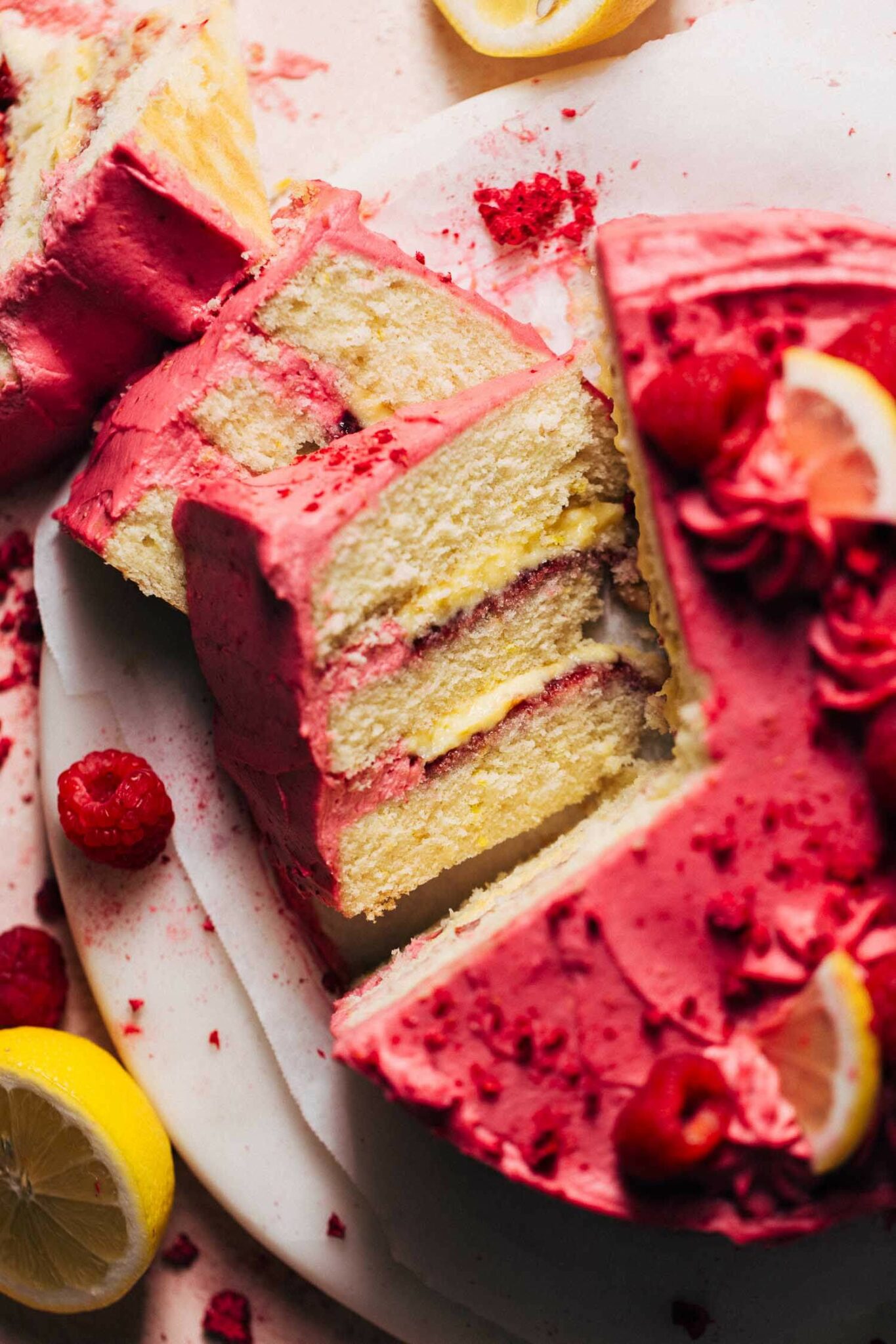 Lemon Raspberry Cake - Butternut Bakery
