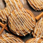 spiced maple butter cookie with maple icing drizzle