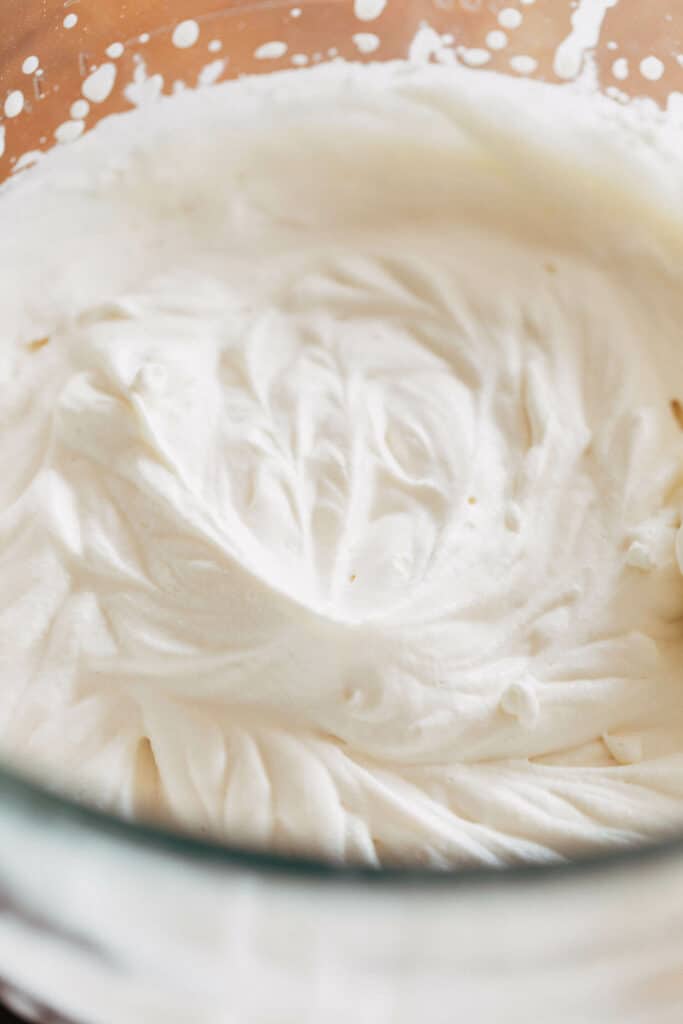 a bowl of homemade whipped cream