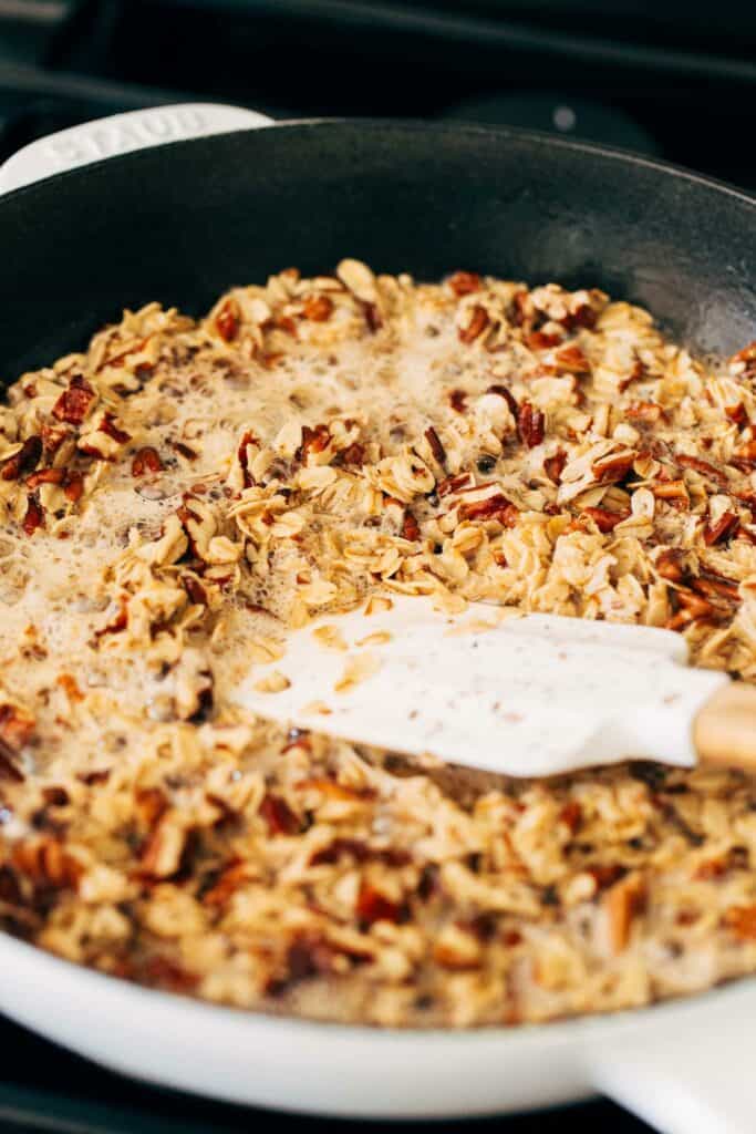brown butter with toasted oats and pecans