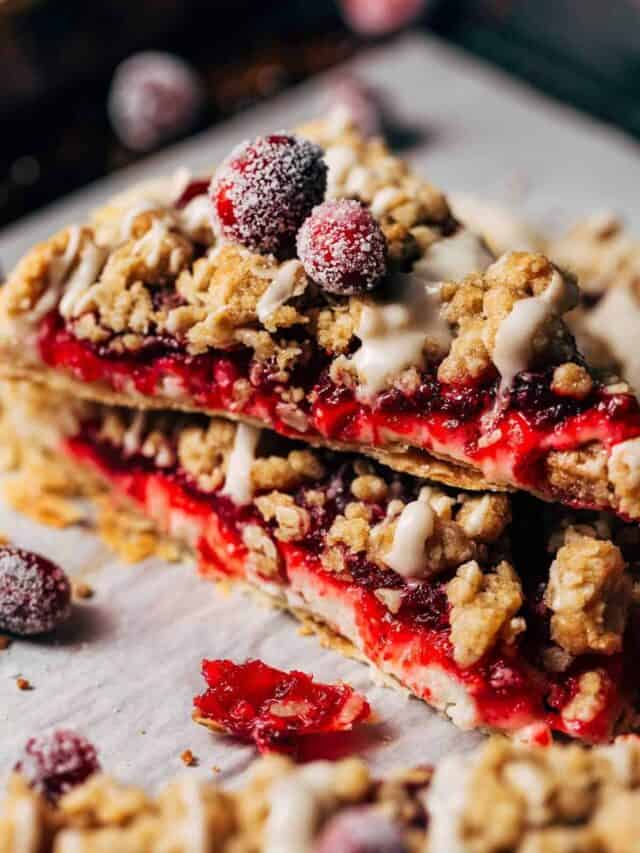 Cranberries and Cream Slab Pie