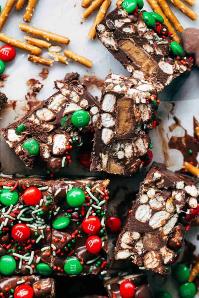 scattered rocky road bars