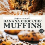 banana chocolate chip muffins pinterest