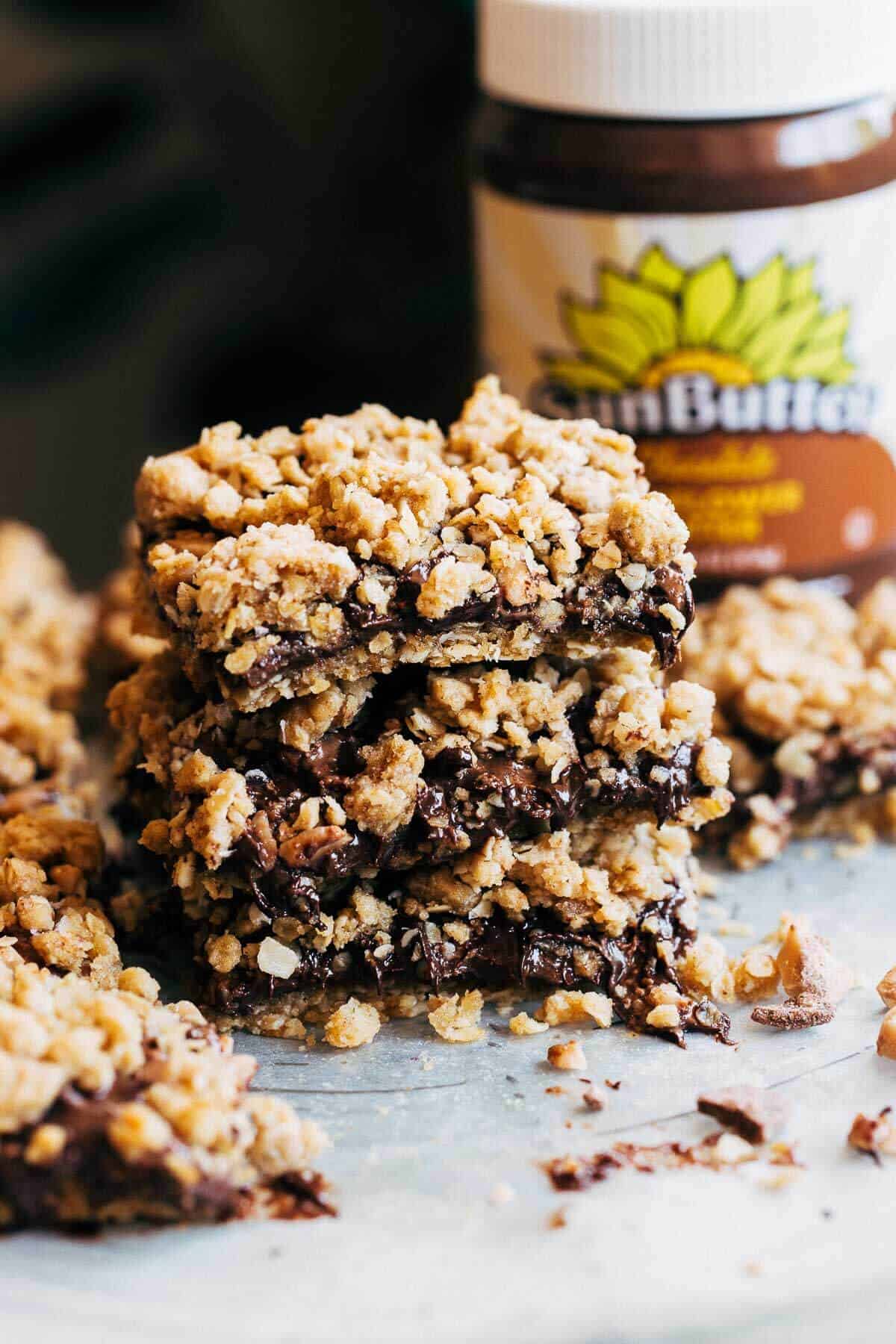 Chocolate Toffee Crumble Bars - Butternut Bakery