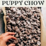 double chocolate popcorn puppy chow pinterest