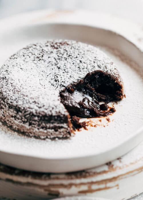 a lava cake with a gooey center