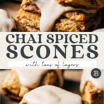 layered chai spiced scones pinterest